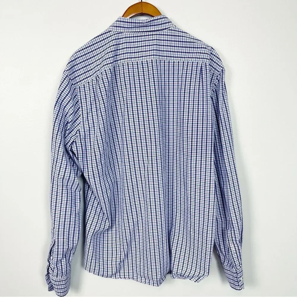 J.Crew Slim Fit Button Down Shirt Blue Purple Check XL